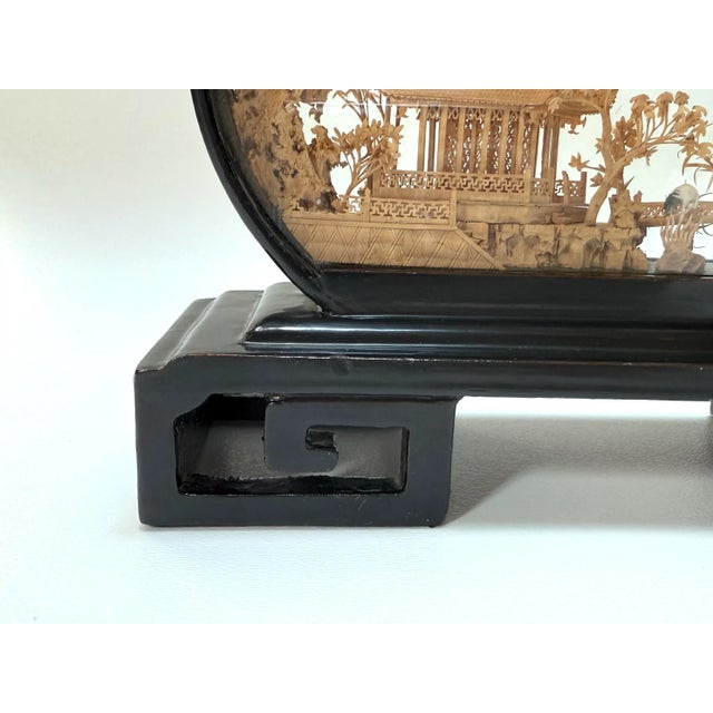 Mid 20th Century Vintage Chinese Cork Carving Pagoda Landscape Diorama / Art Sculpture For Sale - Image 9 of 12