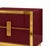 Not Yet Made - Made To Order Burgundy Glass Bedside Cabinets with Brass Handles from Justfurnituress SRL, Set of 2 For Sale - Image 5 of 11