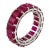 Gia 11.00 Carat Burma Ruby 18k White Gold Eternity Band, Size 7 For Sale