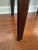 Attributed Edmond J Spence Midcentury MCM Teak and Leather Stool Ottoman For Sale - Image 9 of 10
