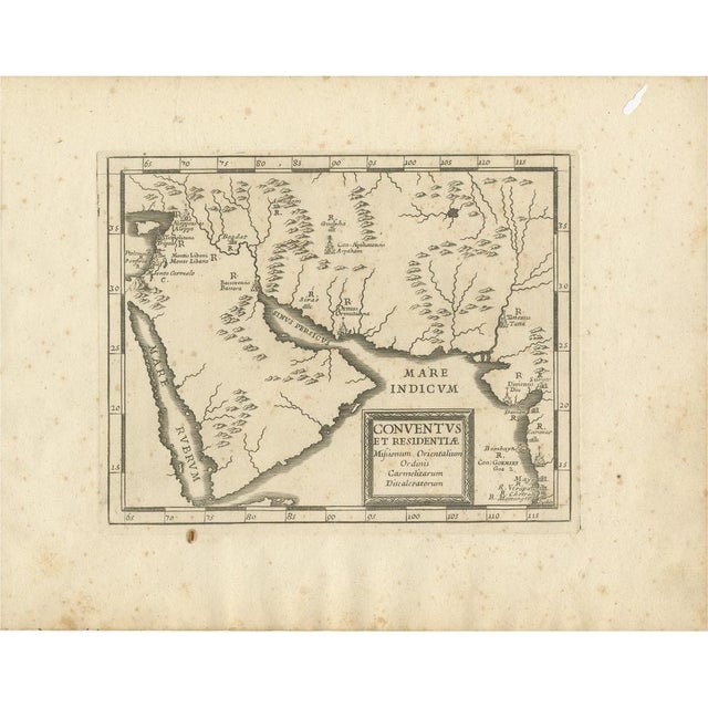 Mid 18th Century Antique Map of the Arabian Peninsula by Franceschini, 1739 For Sale - Image 5 of 5