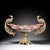 Large Hollywood Regency Peacock Centerpiece Bowl in Gilt Metal and Porcelain, 1930s For Sale - Image 17 of 17