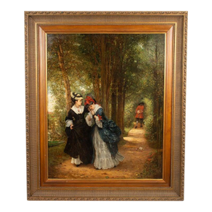 Large Late 19th Century Oil on Canvas Attrib. To George Adolphus Storey r.a. (British 1834-1919)