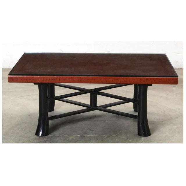 Japanese Negoro Lacquer Coffee or Low Table For Sale In Los Angeles - Image 6 of 7