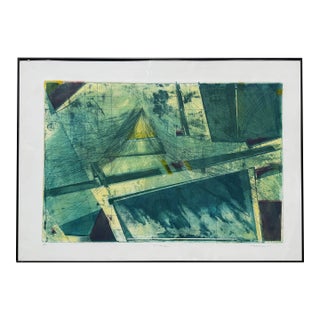 Artist Proof "I-70 Rainstorm" Abstract Etching by Robert Toyokazu Troxell From 1987 For Sale