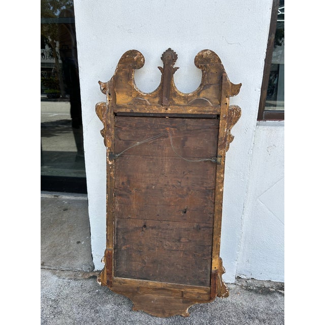 Antique Georgian Carved and Gilt Neo Classic Wall Mirror. For Sale In West Palm - Image 6 of 6