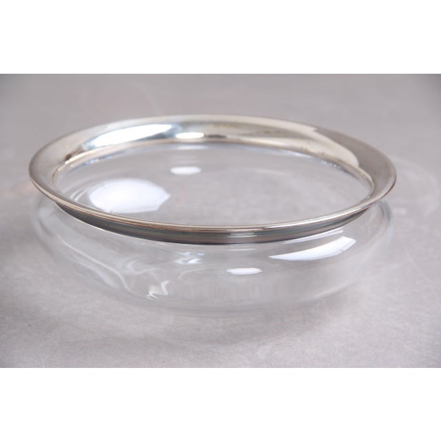 Vintage Bowl with Silver Rim by Michael Bang for Royal Copenhagen, 1990s For Sale - Image 3 of 4
