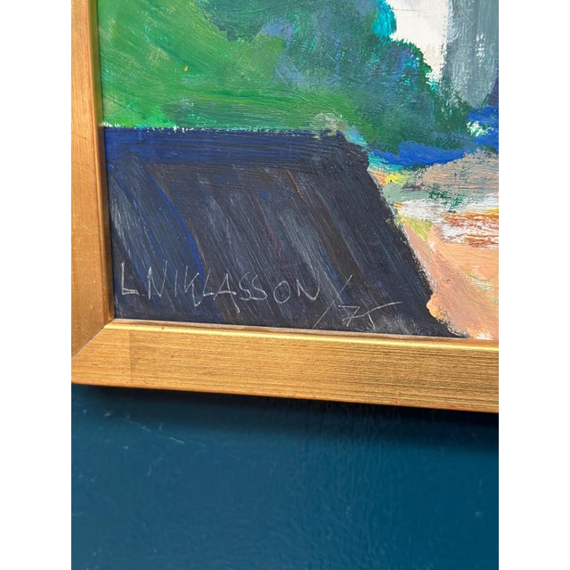 L. Niklasson, Tree by the House, 1975, Oil on Panel, Framed For Sale - Image 14 of 18