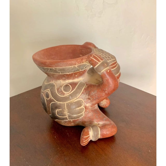 Late 20th Century Vintage Central American Ceramic Figural Vase For Sale - Image 5 of 7