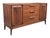 Mid-Century Modern 1960s Mid-Century Modern Walnut Credenza Sculpted Pulls 3 Drawers Cabinet Storage For Sale - Image 3 of 12
