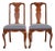 Harden Furniture Queen Anne Solid Cherry Wood Side Chairs or Dining Chairs, Pair For Sale