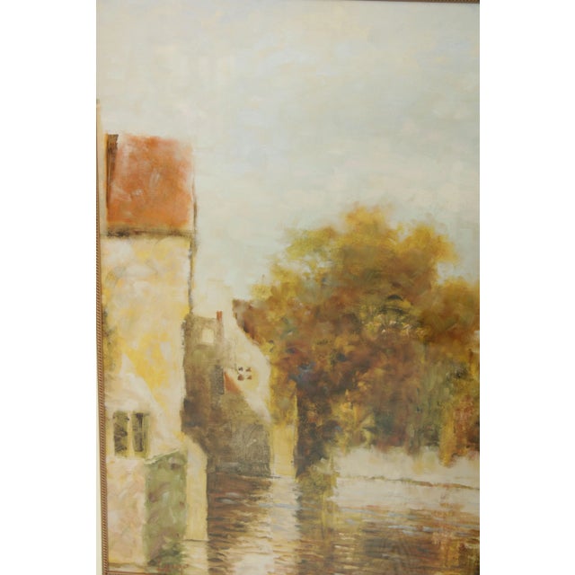 Gold Early 21st Century "Across the Canal" Impressionist Print by Michael Longo For Sale - Image 8 of 13