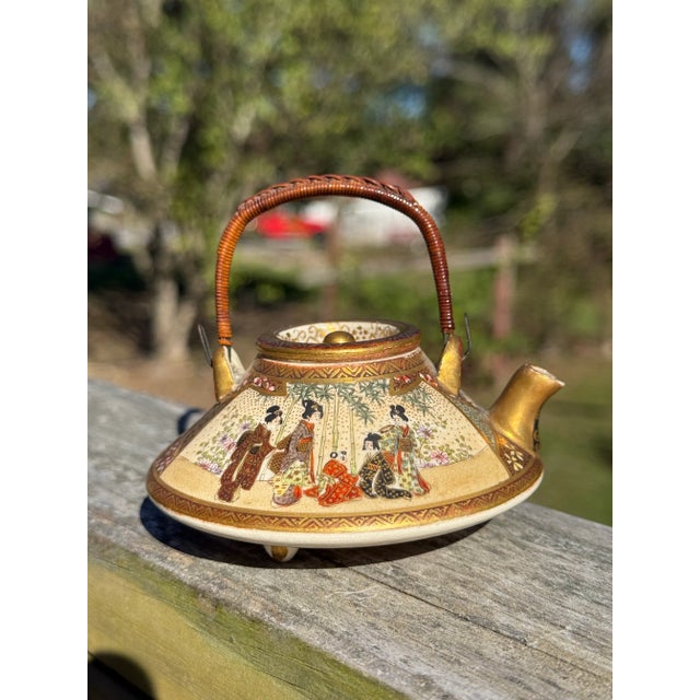 Antique Meiji Period Japanese Satsuma Tea Pot Japan, 19th Century a True Asian Beauty For Sale - Image 10 of 11