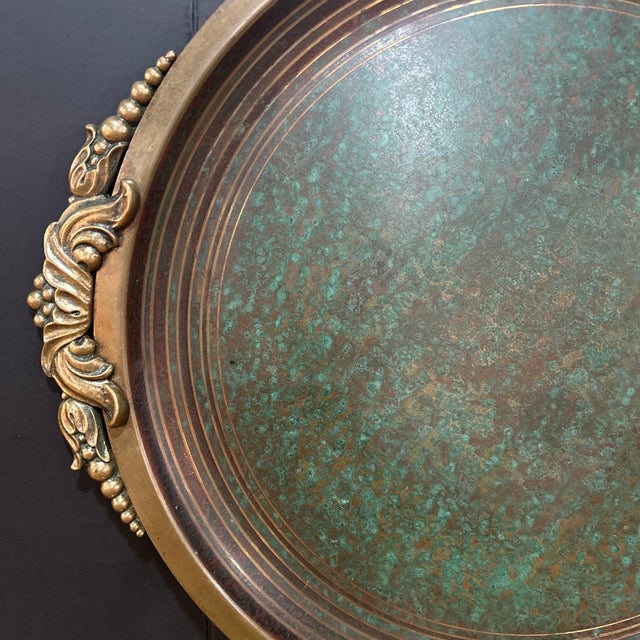 Art Deco Vintage Bronze Carl Sorenson Tray For Sale - Image 3 of 7