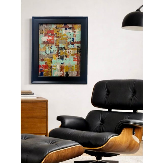 Mid-Century Modern Community - Original Abstract Painting by J. Kent Martin For Sale - Image 3 of 11