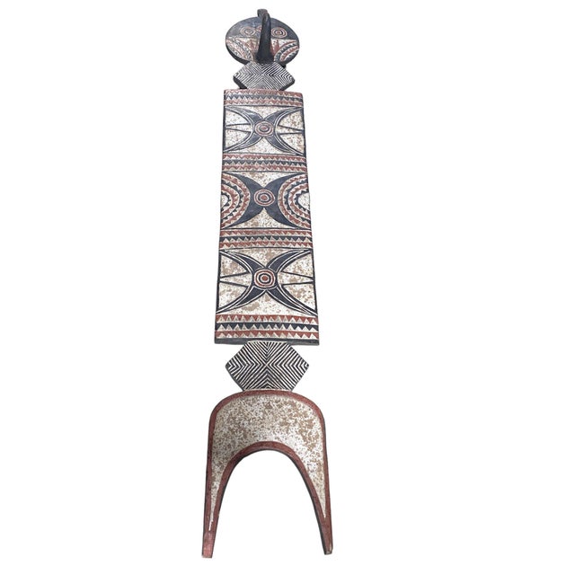 African Large Vintage African Bobo Bwa Plank Mask Burkina Faso 80" H For Sale - Image 3 of 7