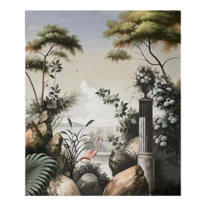 Panoramic Mural Wallpaper Hand Painted Panel - 3 Panels