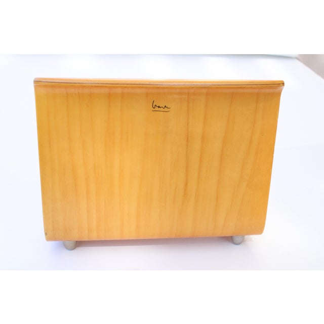 Mid-Century Modern Signed Michael Graves Scandinavian Style/ Bent Wood Latter Holder Desktop For Sale - Image 3 of 5