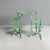 Italian Art Deco plant stand tables in green cast iron, 1930s Pair of green-painted cast iron plant stands or tables. The...
