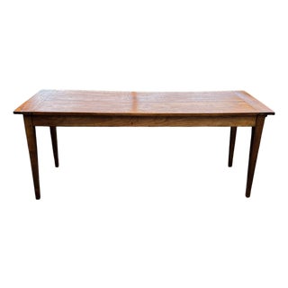 Late 19th Century French Cherry Wood Farmhouse Dining Table, 1890s For Sale