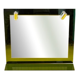 Vintage Mirror with Lighting For Sale