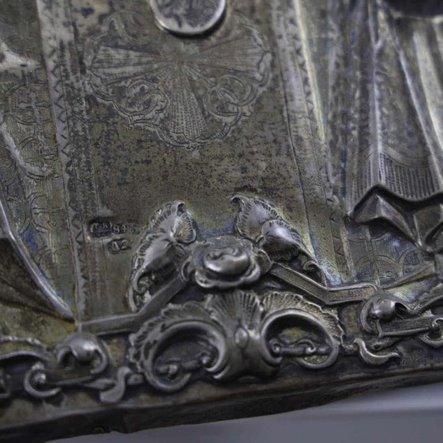 Icon of Saint Nicholas, 1865, Wood and Silver For Sale - Image 10 of 15