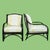 Late 20th Century Pair of Faux Bamboo Brown Lounge Chairs For Sale - Image 5 of 6