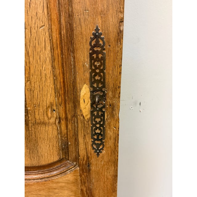 Wood Pair of 19th Century French Louis XV Style Curved Oak Doors For Sale - Image 7 of 8