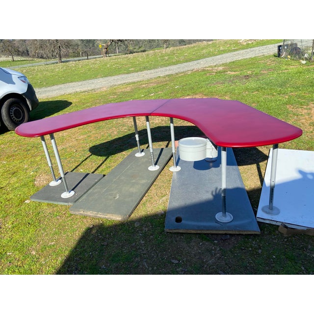 2000 - 2009 Vintage Herman Miller Office Boomerang Office Desk For Sale - Image 5 of 12