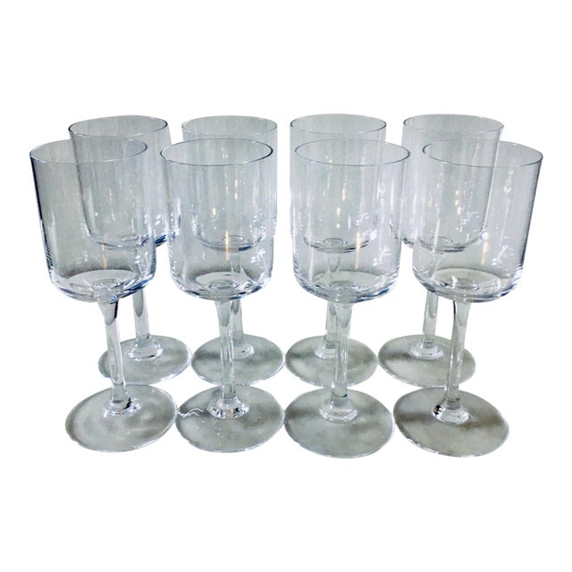 Vintage Crystal Modernist Glassware Set of 8 Chairish