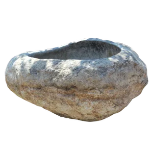 Vintage Outdoor Rustic River Rock Boulder Bowl
