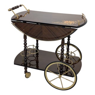 Italian Mobile Bar Cart Table, 1960s For Sale