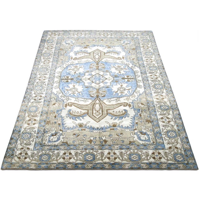 1960s Turkish Oushak Rug For Sale In Los Angeles - Image 6 of 6