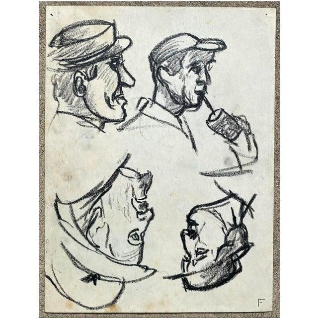 Frank Wallace Philadelphia Streets and People Drawing For Sale - Image 4 of 4