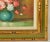 Vintage Mid Century Signed Floral OIl Painting Solid Wood Green & Gold Frame For Sale - Image 9 of 12