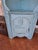 SHABBY Italian corner cabinet in shabby chic lacquer – late 19th century, solid chestnut Elegant Italian corner cabinet...