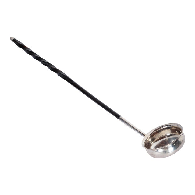 Antique American Sterling Silver & Baleen Georgian Punch Nog Toddy Ladle 1780 For Sale