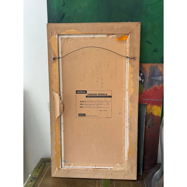 1962 Framed Impasto Floral Oil Painting on Board For Sale - Image 9 of 12