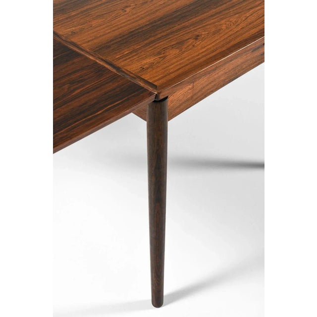Dining Table in Rosewood and Black Leather by Carlo Jensen, 1960s For Sale - Image 9 of 12