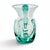 1976 Liberty Village Glasshouse Aquamarine Lily Pad Blown Glass Pitcher 6.75" For Sale - Image 4 of 11