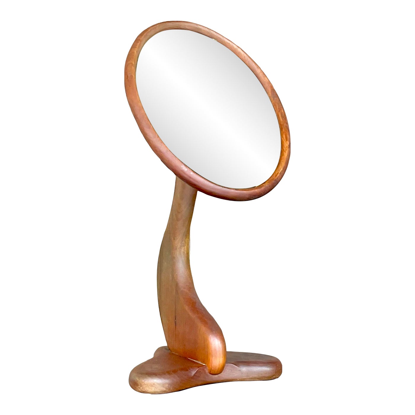 Vintage Walnut Free Standing Vanity Mirror Chairish