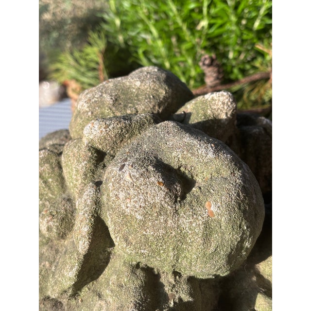 Vintage Cast Stone Fruit Basket Garden Urn For Sale - Image 12 of 16