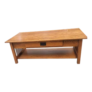 Country View Amish Handcrafted Arts & Crafts Mission Oak Coffee Table Cocktail Table