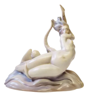 Large Ceramic Siren Sculpture from Mapelli, 1940s