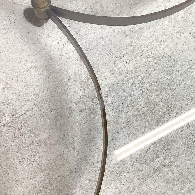 1960s Neoclassical Brass and Glass Hoof Foot Coffee Table in the Style of La Barge For Sale - Image 13 of 18
