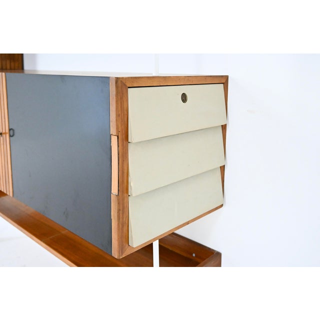 Wood Wall Unit by Luigi Fornasari, 1950s For Sale - Image 7 of 14