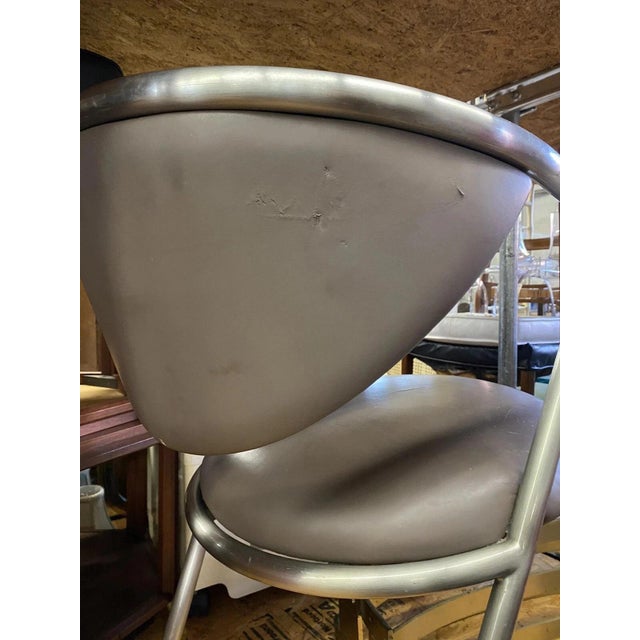 Vintage Brueton Mid Century Modern Tubular Steel Cat Eye Lounge Chairs - A Pair For Sale - Image 9 of 12