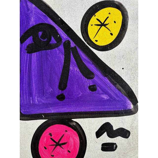 Late 20th Century Mirovian Style Original Peter Keil Painting For Sale - Image 5 of 7
