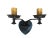 1920s Heart Shaped Double Wall Sconces Circa 1920’s - a Pair For Sale - Image 5 of 6