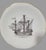 This set of four decorative plates features beautiful sailing ships, each with intricate details and a gray color scheme....